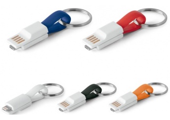 Porta-Chaves Cabo USB com conetor 2 em 1
