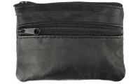 PORTA-MOEDAS PORTA-CHAVES PELE PRETO