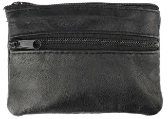 PORTA-MOEDAS PORTA-CHAVES PELE PRETO