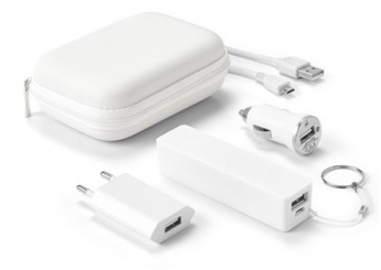 Conjunto de bateria + carregadores USB 2.000 mAh