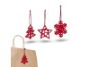 Conjunto de 3 decoraes de Natal.