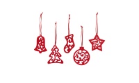 Conjunto de 5 decoraes de Natal