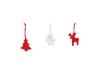 Conjunto de 3 decoraes de Natal