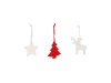 Conjunto de 3 decoraes de Natal