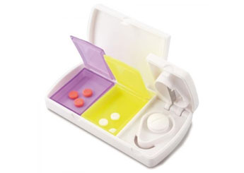 Porta-medicamentos com cortador