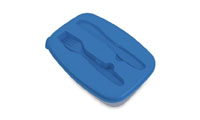 Tupperware + faca + garfo