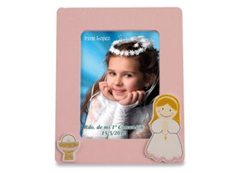 Porta-fotos comunho menina