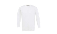 T-SHIRT B&C EXACT 150gr/m2 MANGA COMPRIDA BRANCA