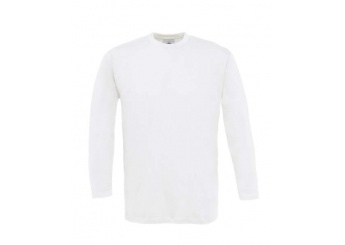 T-SHIRT B&C EXACT 150gr/m2 MANGA COMPRIDA BRANCA