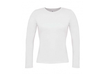 T-shirt B&C Women-Only de manga comprida 145gr Branca