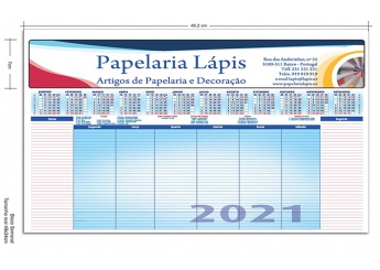 Calendrio Bloco Semanal 2021 49x34cm