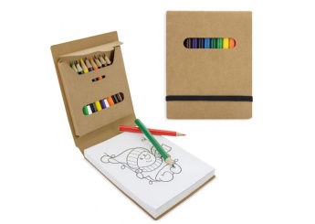 Livro para colorir com caixa de 12 cores PINTUR