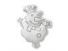 Balo de pintar com boneco de neve + 5 marcadores SNOWBALL  