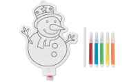 Balo de pintar com boneco de neve + 5 marcadores SNOWBALL  