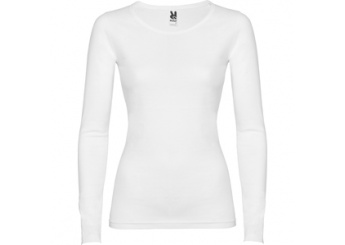 Camisola semi-cintada manga comprida branca senhora 160gr/m2 EXTREME