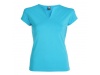 T-shirt cintada de gola redonda com abertura em V (COR - XXXL)
