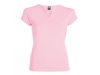 T-shirt cintada de gola redonda com abertura em V (COR - XXXL)