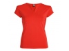 T-shirt cintada de gola redonda com abertura em V (COR - XXXL)