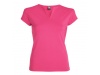 T-shirt cintada de gola redonda com abertura em V (COR - XXXL)