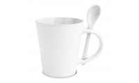 Caneca sublimao de cermica redonda com colher