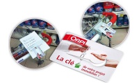 Carto com moeda para carrinho de Supermercado