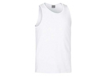 T-shirt Manga Cava 160gr/m2 Top Athetic Adulto Branca