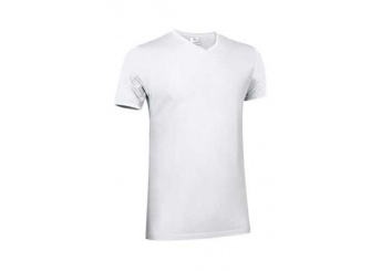 T-shirt Gola em V 160gr/m2 FRESH Adulto Branca