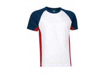T-shirt tricolor 160gr/m2 VULCAN Adulto