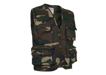 Colete multi-bolsos 200gr/m2 SAFARI 3XL Camuflado