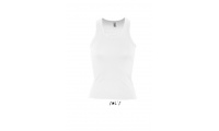 TOP CAVADO COM COSTAS EM T PARA SENHORA BRANCO COCONUT