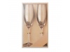 Conjunto 2 taas de champanhe com flocos de neve impresso CHEERS