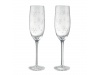 Conjunto 2 taas de champanhe com flocos de neve impresso CHEERS