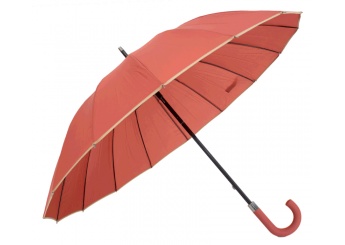 Guarda-Chuva Ponche Liso Com Debrum e Cabo Curvo em Borracha