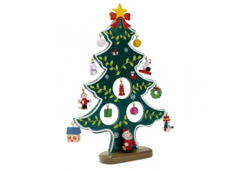rvore de natal com 12 elementos decorativos