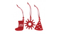 Jogo de 12 elementos decorativos de Natal