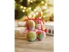 Set 4 bolas de Natal em acabamanto prola