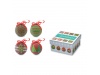 Set 4 bolas de Natal em acabamanto prola