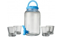 Conjunto de dispensador de bebidas com 5 peas Festi
