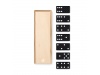 Domino de plstico em caixa de madeira