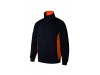 Sweatshirt bicolor com meio fecho