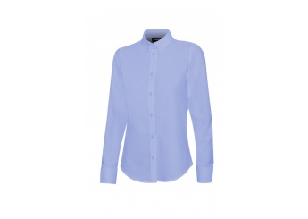 Camisa oxford stretch manga comprida mulher