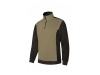 Sweatshirt bicolor com meio fecho