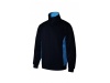 Sweatshirt bicolor com meio fecho