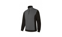 Sweatshirt bicolor com meio fecho