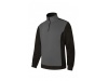 Sweatshirt bicolor com meio fecho