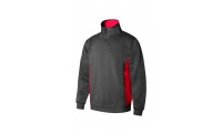 Sweatshirt bicolor com meio fecho