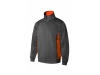 Sweatshirt bicolor com meio fecho