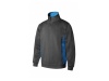 Sweatshirt bicolor com meio fecho