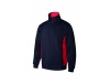 Sweatshirt bicolor com meio fecho