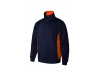 Sweatshirt bicolor com meio fecho